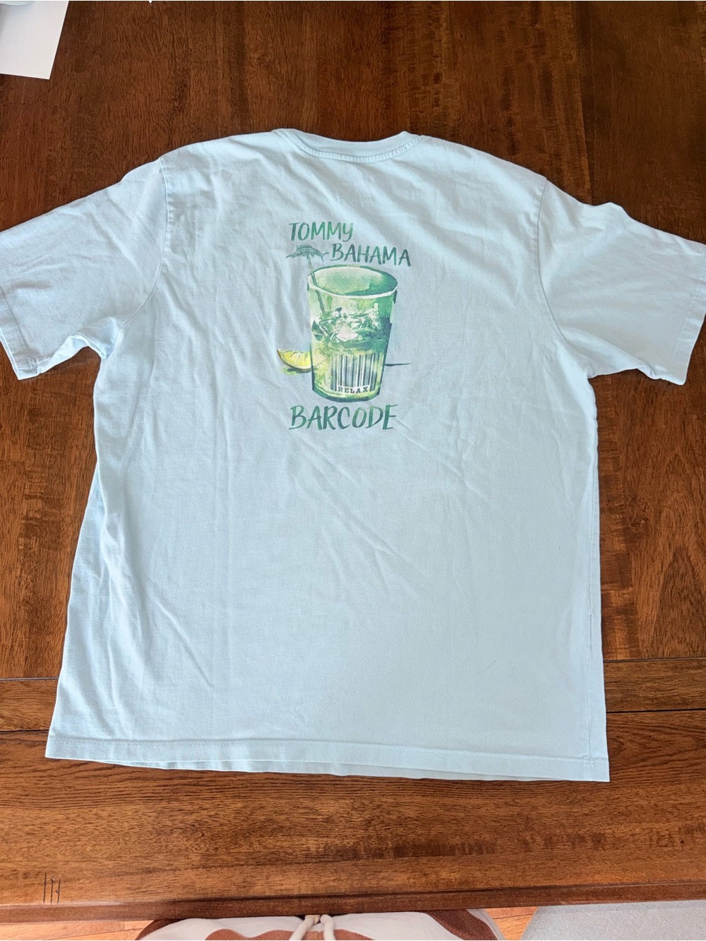 Tommy Bahama Light Blue Short-Sleeve Bar Logo Tee - Picture 7 of 9